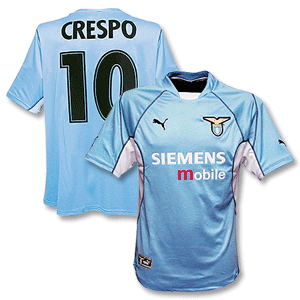 Puma 01-02 Lazio Home Shirt - League inc No.10 Crespo