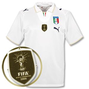 07-09 Italy Away Shirt + 2006 FIFA World Cup Winners Patch