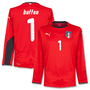 08-09 Italy Home GK Shirt + Buffon 1 (Fan Style)