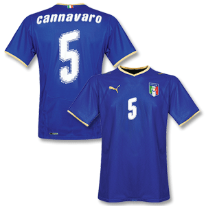 Puma 08-09 Italy Home shirt   Cannavaro No. 5