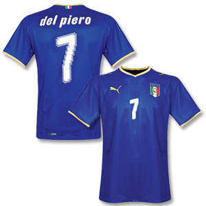08-09 Italy Home shirt   Del Piero No. 7