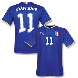 Puma 08-09 Italy Home shirt   Gilardinho No. 11