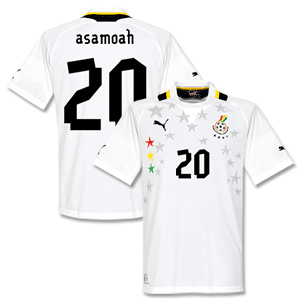 12-13 Ghana Home Shirt + Asamoah 20 (Fan Style)
