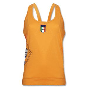 2008 Italy Womens Fitness Tank Top - Orange
