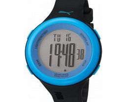 Puma Active Fit Matt Black Blue Watch