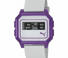 Puma Active Flat Screen White Purple Watch