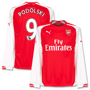 Puma Arsenal Home L/S Podolski Shirt 2014 2015