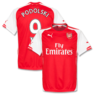 Arsenal Home Podolski Shirt 2014 2015