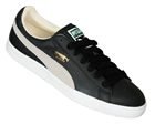 Basket Classic Black/White Leather Trainers
