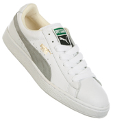 Basket Classic White/Grey Leather Trainers