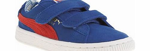 Puma blue suede superman velcro boys toddler