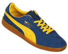Bluebird Blue/Yellow Suede Trainers