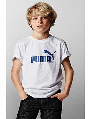 Puma Boys White No.1 T-Shirt - Size 26-28
