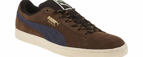 Puma Brown Suede Classic Winterized Trainers