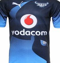 Puma Bulls 2015 Home Super 15 S/S Rugby Shirt Blue - size M