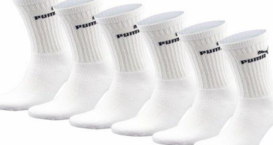 Puma Crew Basic Crew 6 Pack - White, EU 43-46