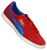 Puma Dallas Red/Royal Blue Suede Trainers