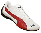 Puma Drift Cat II White/Red Leather Trainers