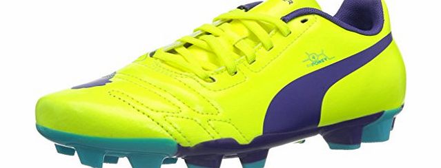 Evopower 4, Unisex-Child Football Boots, Yellow/Prism Violet/Scuba Blue , 6 UK