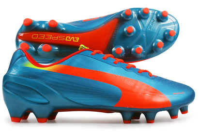 evoSpeed 1.2 FG Football Boots Sharks Blue/Peach