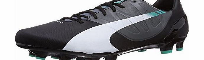 Puma Evospeed 4.3 Fg, Mens Football Boots, Black (Black/White/Turbulence/Pool Green 03), 9 UK