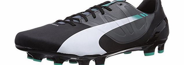 Puma Evospeed 4.3, Mens Football Boots, Black/White/Turbulence/Pool Green , 8 UK