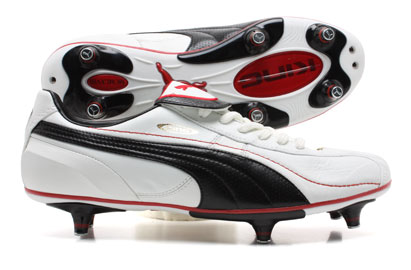 Puma King XL SG Football Boots White/Black/Red