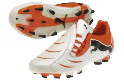 Puma Football Boots Puma PowerCat 2.10 FG Football Boots White/Orange