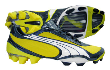 Puma V1-08 FG Football Boots Yellow / Charcoal