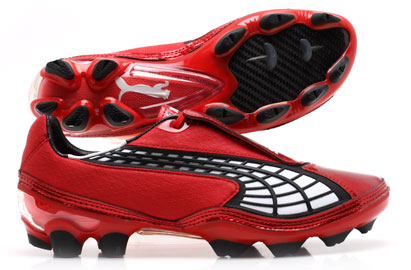 Puma Football Boots Puma V1-10 FG Football Boots Puma Red/White/Black
