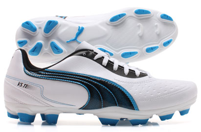 Puma Football Boots Puma V5-11 i FG Football Boots White/Black/Dresden Blue