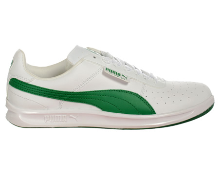 G.Vilas L2 White/Green Leather Trainers