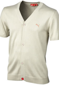 puma Golf Knitted Cardigan Oatmeal