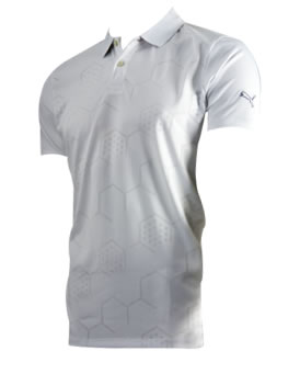 puma Golf Pointelle Polo White