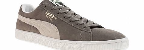 Puma Grey Suede Classic Eco Trainers