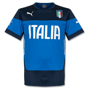 Puma Italy Boys Navy Training Shirt 2014 2015