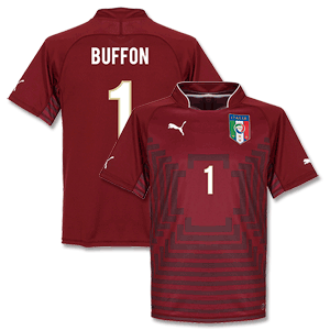 Italy Home Buffon No.1 Boys Goalkeeper Shirt