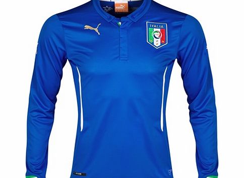 Puma Italy Home Shirt 2014/16 - Long Sleeved 744290-01