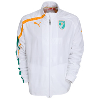 Puma Ivory Coast Walk Out Jacket - White/Orange.