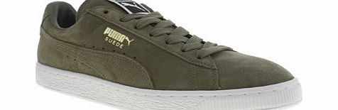 Puma Khaki suede Classic Trainers
