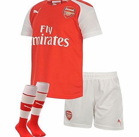 Puma Kids Arsenal Home Kit 2014 2015 Mini Red/White 1-2 Yrs