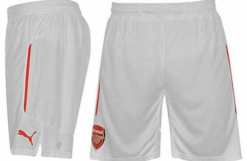 Puma Kids Arsenal Home Shorts 2014 2015 Junior White/Red 11-12 (LB)
