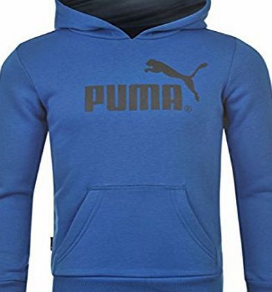 Puma Kids Logo Hooded Sweat Junior Boys Hoody Hoodie Hooded Top Victoria 13 (XLG)