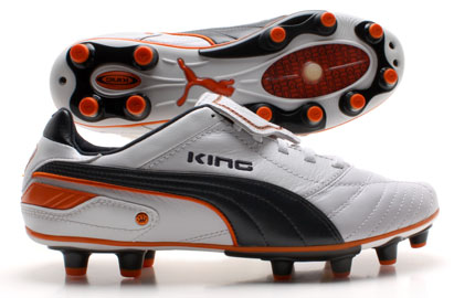 Puma King Finale i FG Football Boots White/Navy/Orange