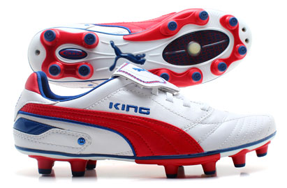 King Finale i FG Football Boots White/Ribbon Red