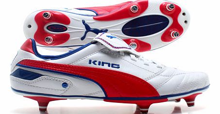 King Finale SG Football Boots White/Ribbon Red