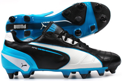Puma King Mixed Sole SG Football Boots Black/White/Blue