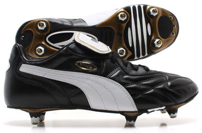 King Pro SG Football Boots Black/White/Gold