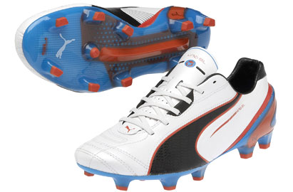 Puma King SL FG Football Boots White/Ocean Blue/Orange