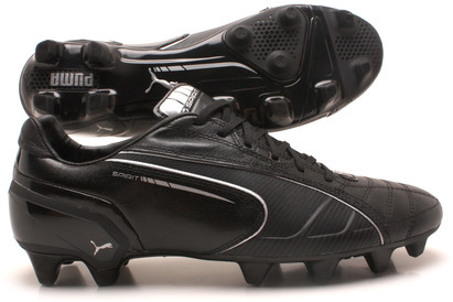 Puma King Spirit FG Football Boots Black/Black/Silver